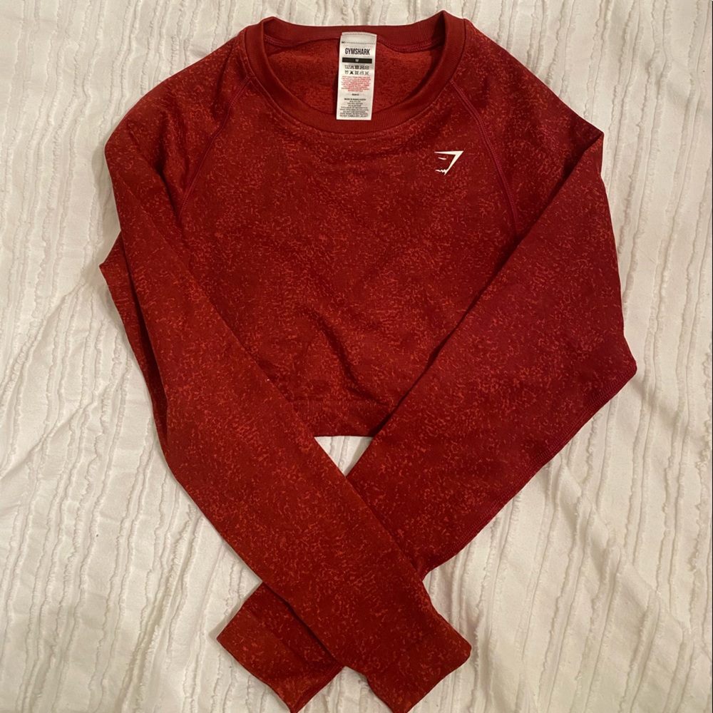 Red Speckled Gymshark Top Adapt Collection
